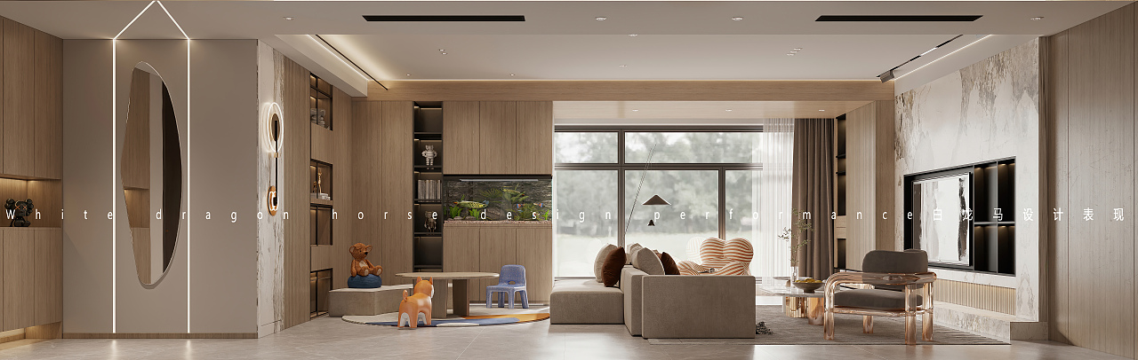 现代原木——白龙马效果图