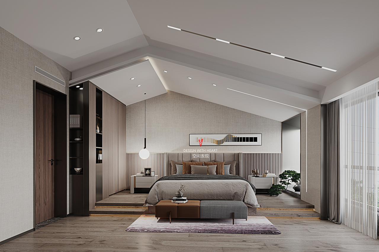 V8空间表现 | 新中式公寓设计