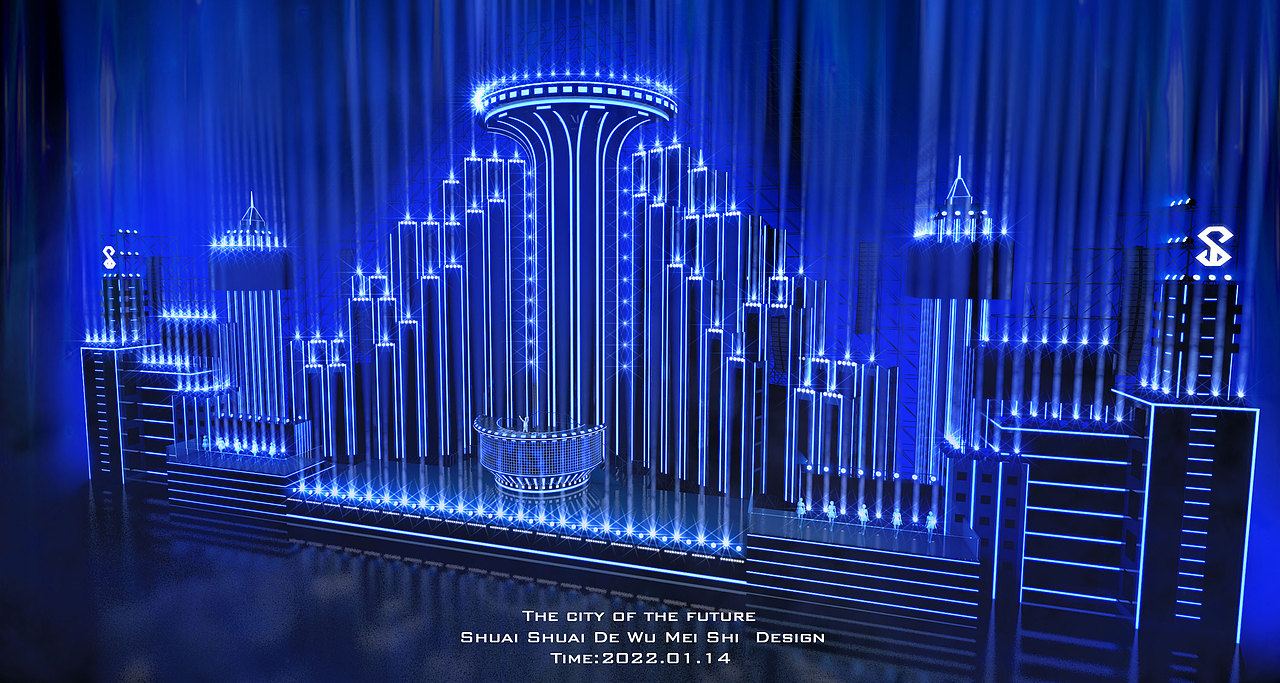 《The city of the future》电音节/音乐节舞台设计