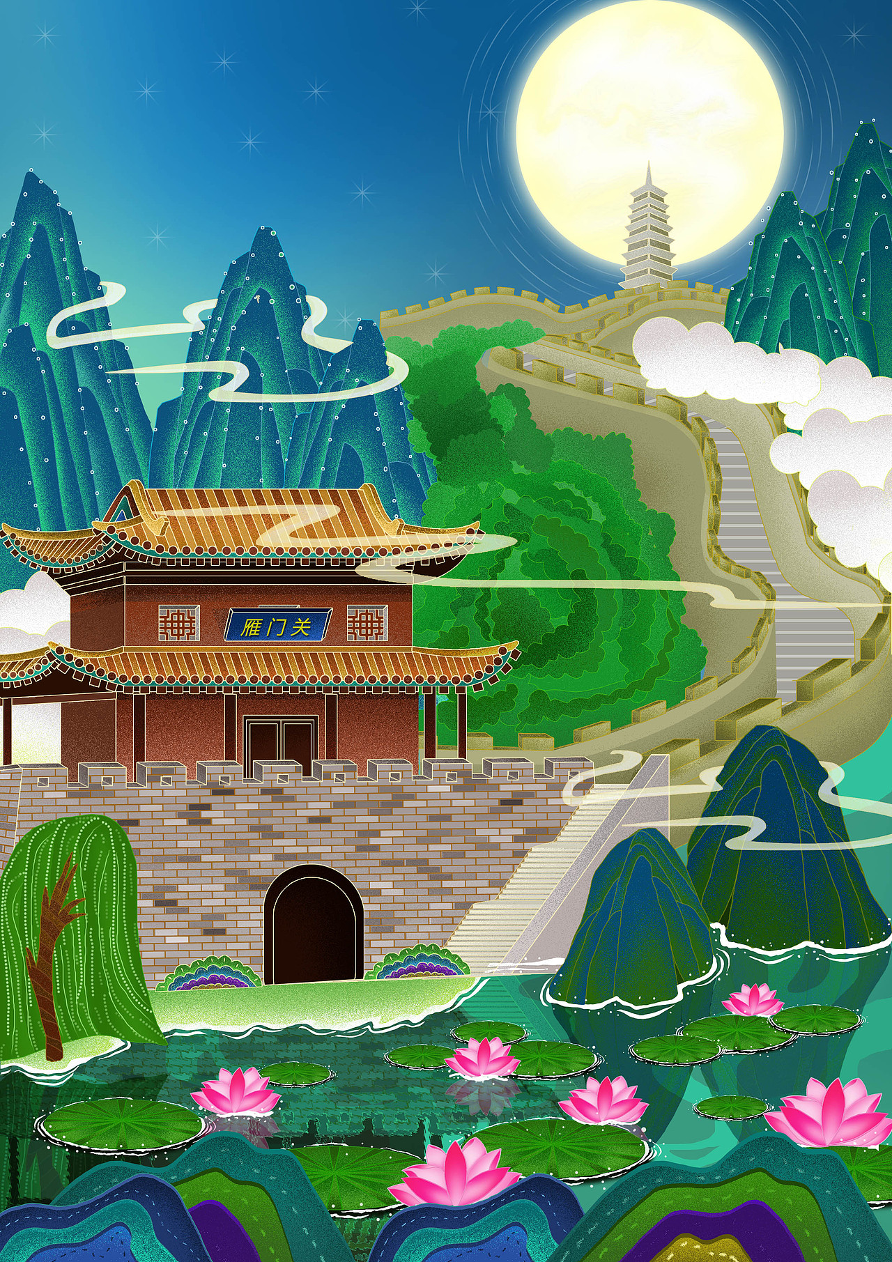 雁门关（图ZMzQ5MDQzODQ4） - 创作习作 - 站酷设计师祝柷原创素材 - 站酷ZCOOL