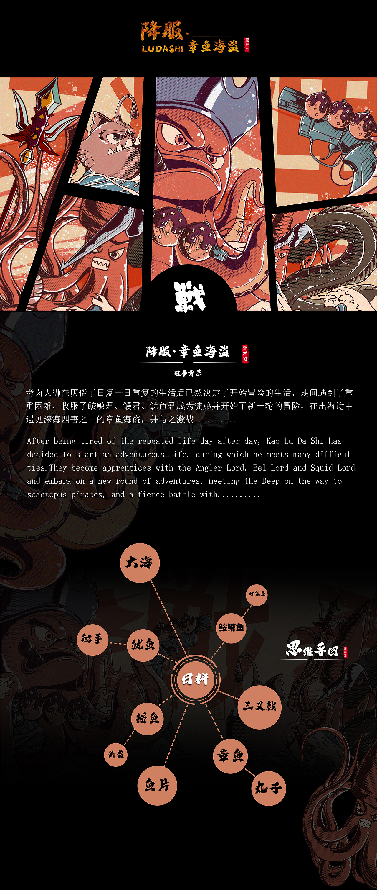 CGZ火星创想社×卤大狮主视觉设计【一起降服章鱼君】