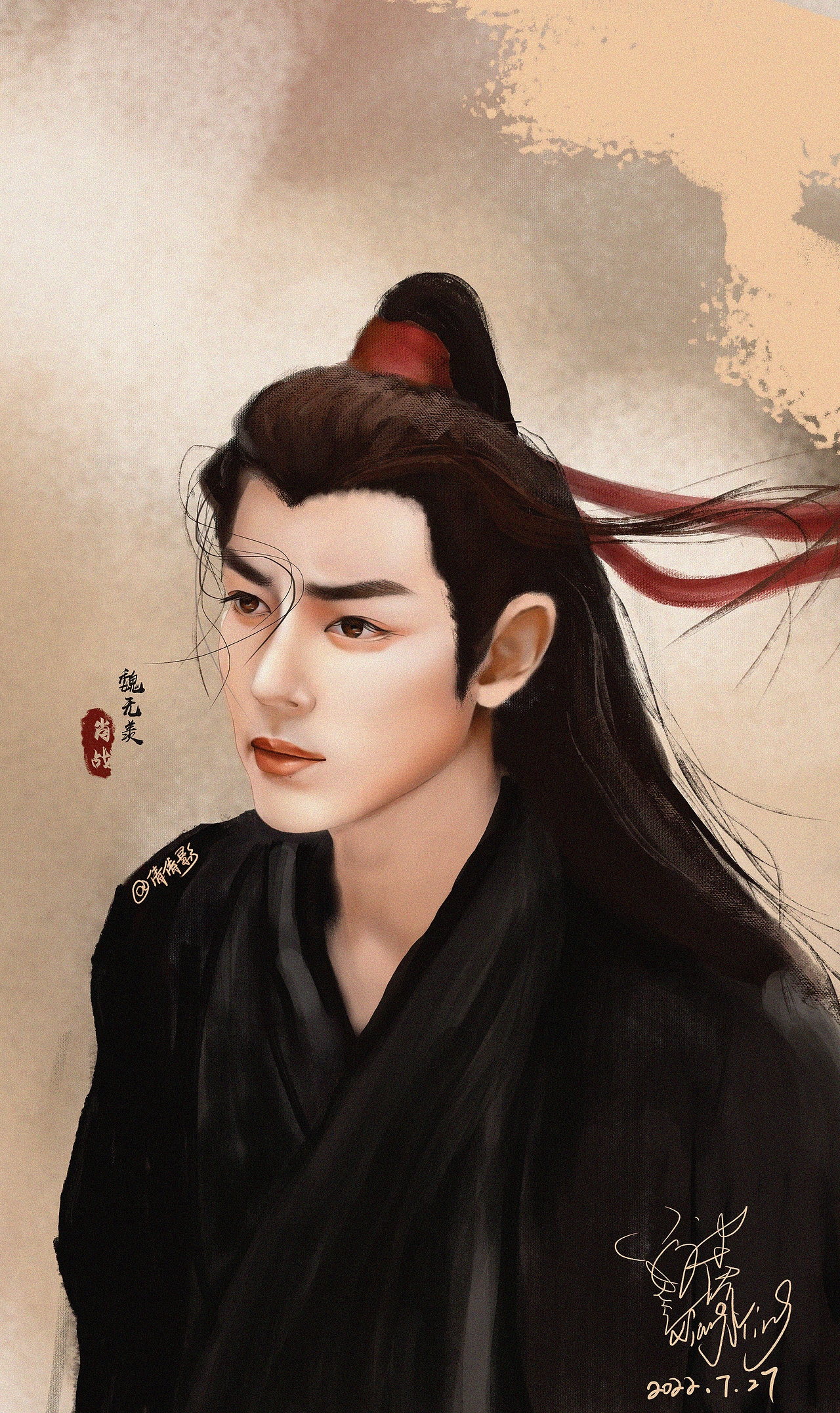 魏无羡 肖战 手绘 