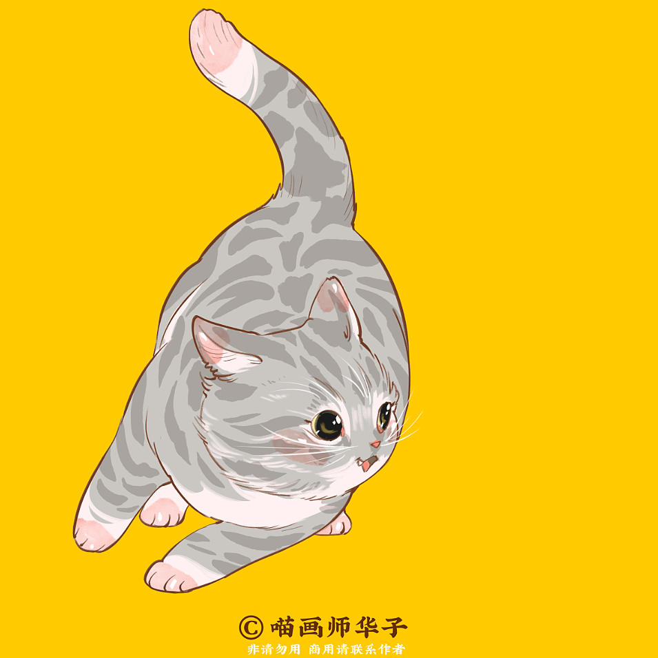 畫貓的1318天，愛情就像一陣風(fēng)~~~嗚~~~~（圖ZMzA3OTM3MjY0） - 藝術(shù)插畫 - 站酷設(shè)計(jì)師喵畫師華子原創(chuàng)素材 - 站酷ZCOOL