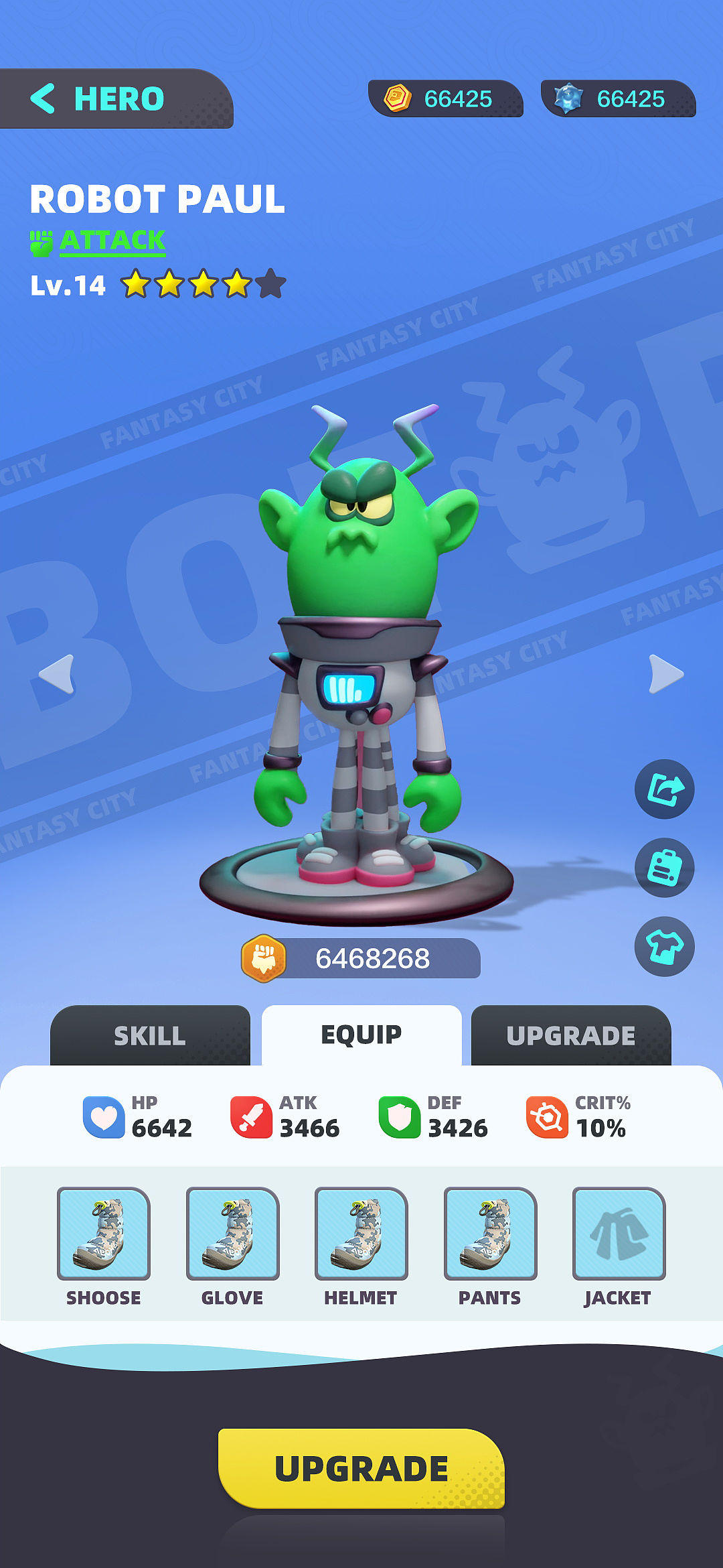 欧美奇幻卡通英雄系统UI界面-游戏UI