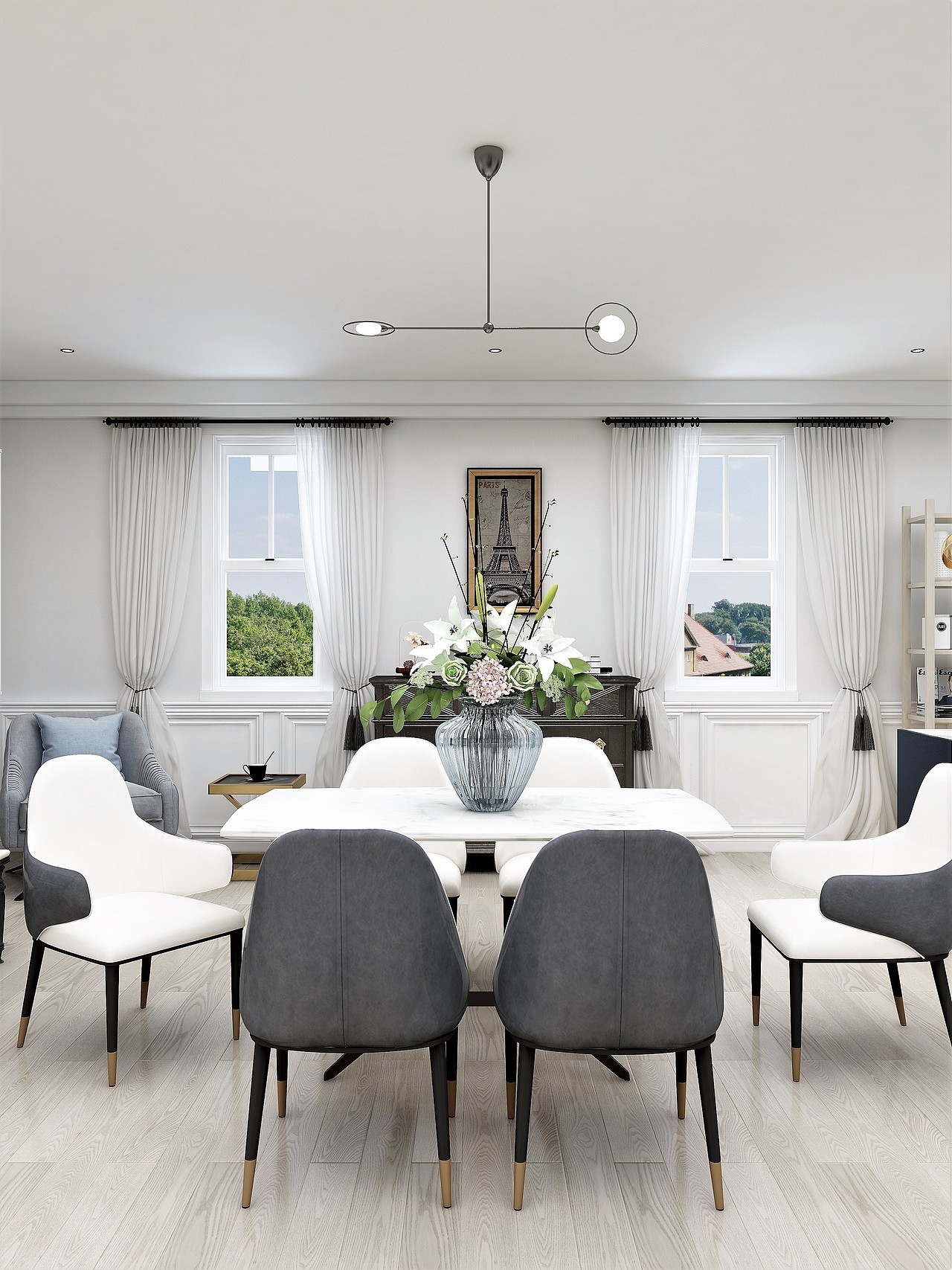 素雅美式平层设计方案