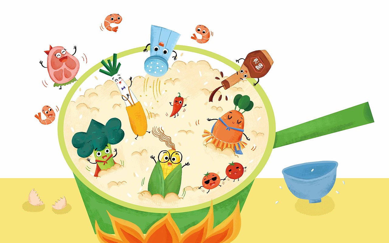 绘本-变变变，变炒饭（图ZMzA5Mzk3OTg4） - 绘本 - 站酷设计师O大勇原创素材 - 站酷ZCOOL