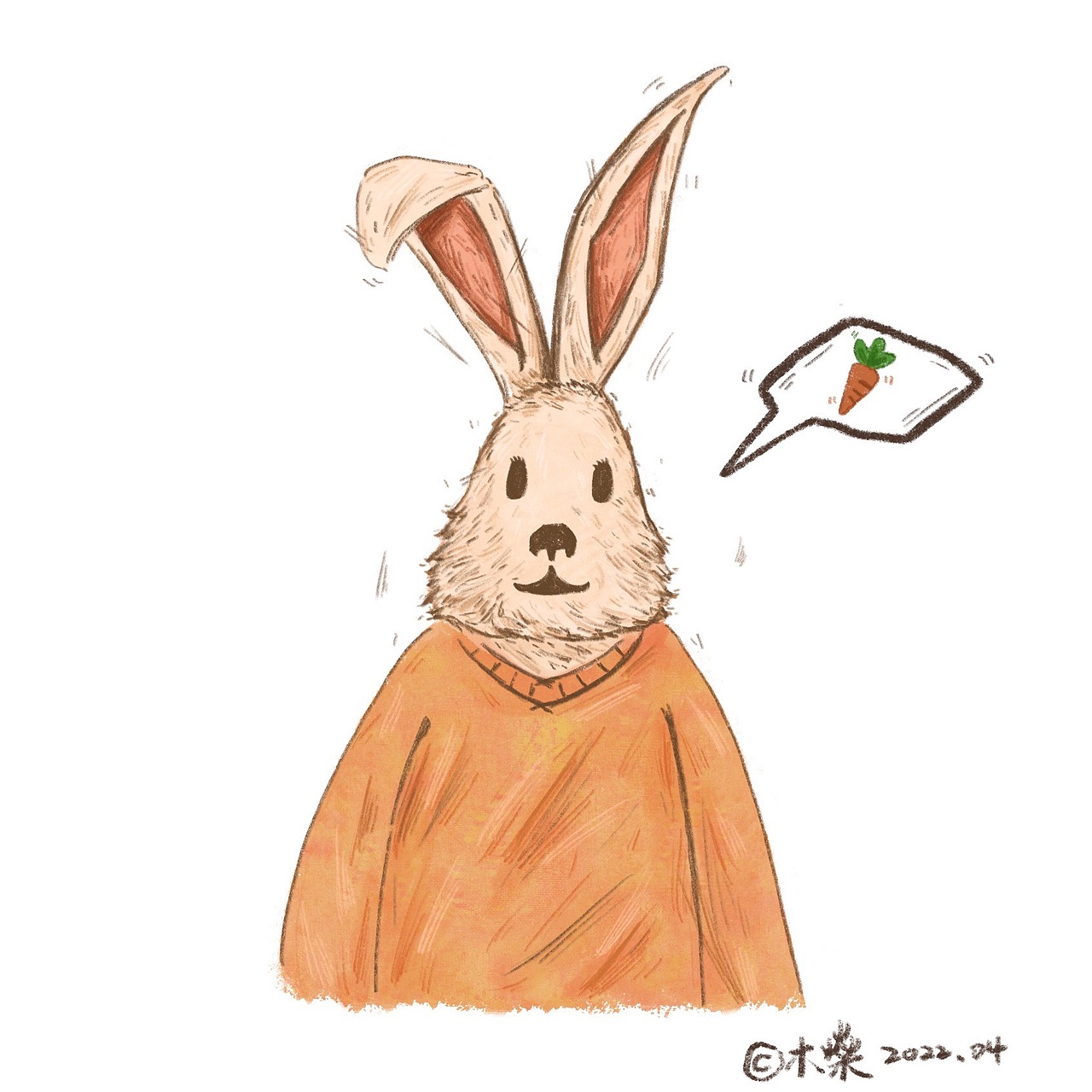 我好想你呀🐰💭（图ZMjk5ODc2NDE2） - 儿童插画 - 站酷设计师木燊Y原创素材 - 站酷ZCOOL