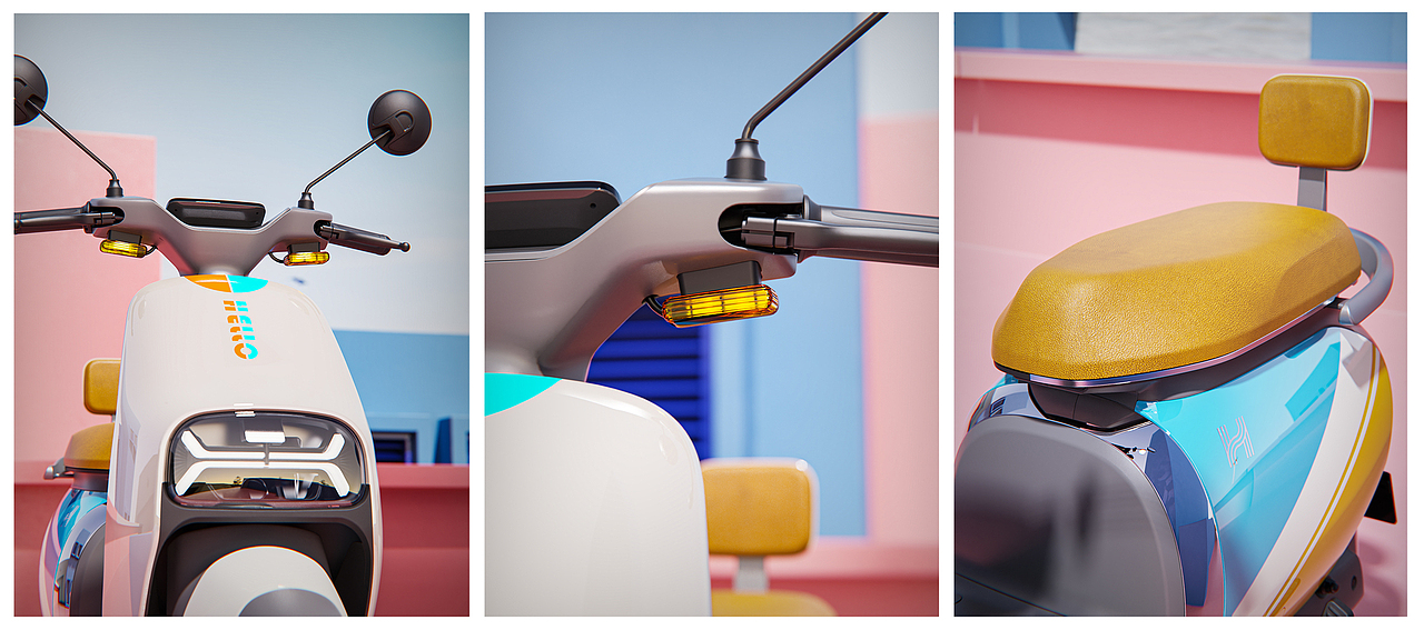 哈啰MC35电动车渲染图（图ZMzAyMTYzNDky） - 产品 - 站酷设计师Jeremy_楽悟路原创素材 - 站酷ZCOOL