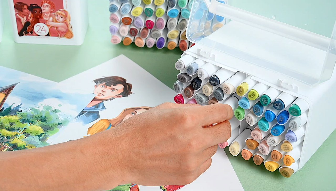 海外视频丨马克笔绘画