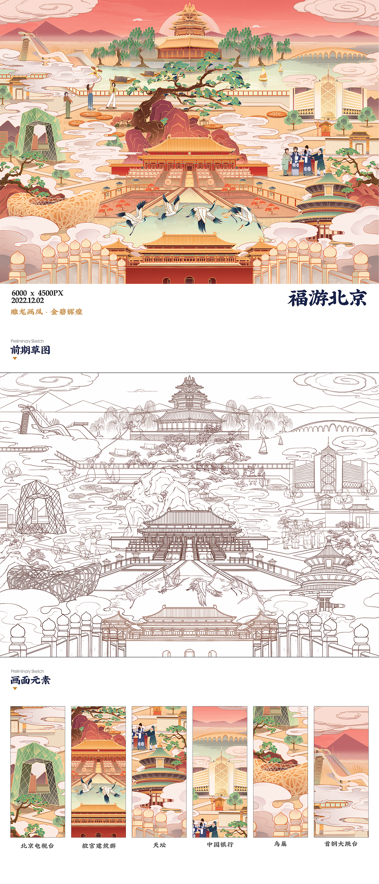 新浪财经 x 中国银行寻福季H5插画|2022