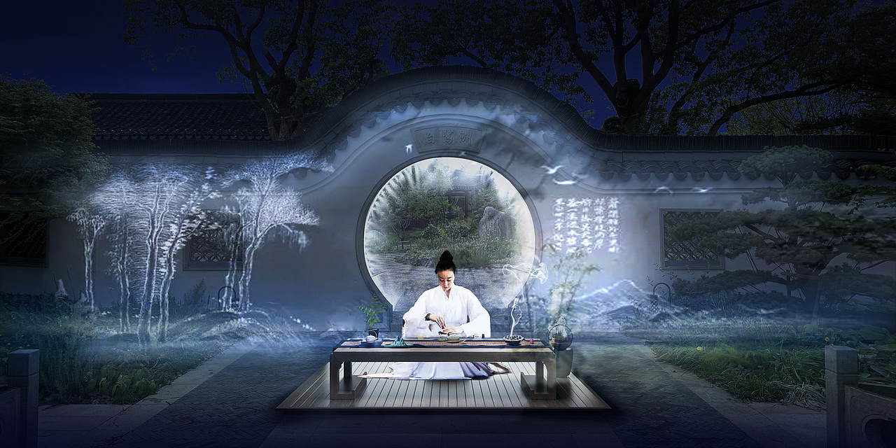 南北湖行浸式“澉川诗梦”实景演艺光影夜游文旅