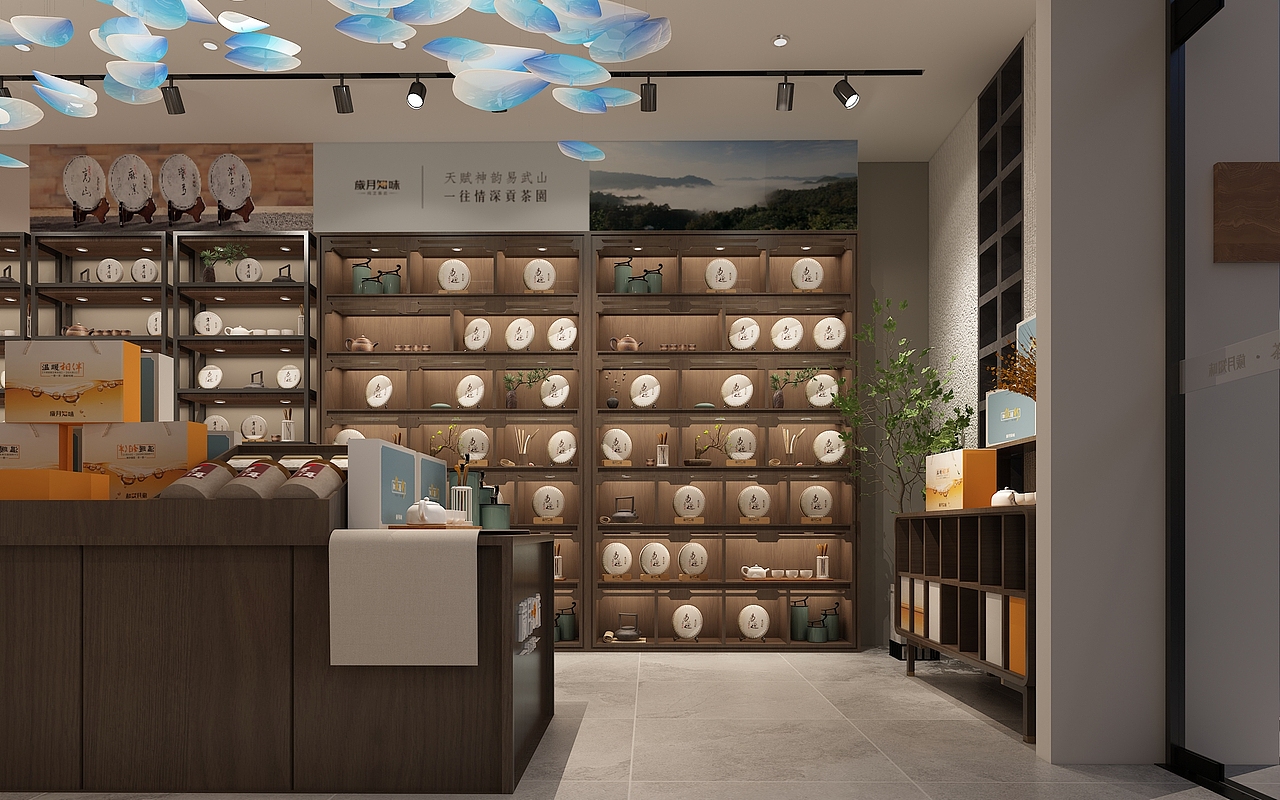 茶葉店設(shè)計(jì)-歲月知味（圖ZMzI4OTMxNDIw） - 商業(yè)空間設(shè)計(jì) - 站酷設(shè)計(jì)師Mankitmmm原創(chuàng)素材 - 站酷ZCOOL