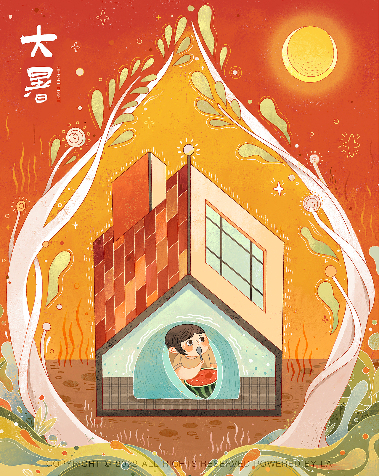 二十四节气｜夏 秋（图ZMzE3NDU3NzI4） - 商业插画 - 站酷设计师给我超级辣原创素材 - 站酷ZCOOL