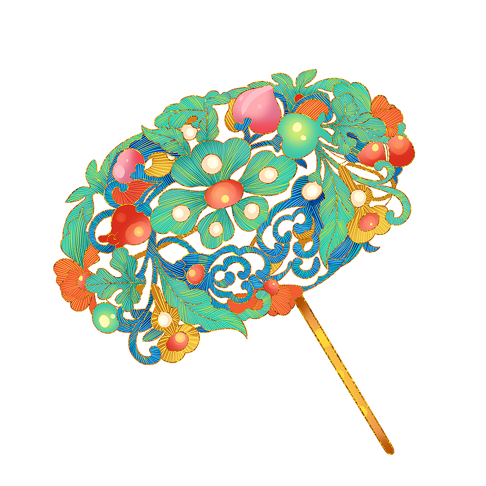 簪钗髻中绕（图ZMzU2NDI3OTIw） - 创作习作 - 站酷设计师喵美心善草灯原创素材 - 站酷ZCOOL