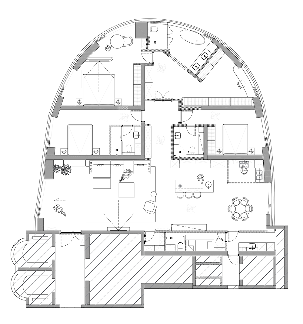 300㎡简约大平层,不被定义的家!