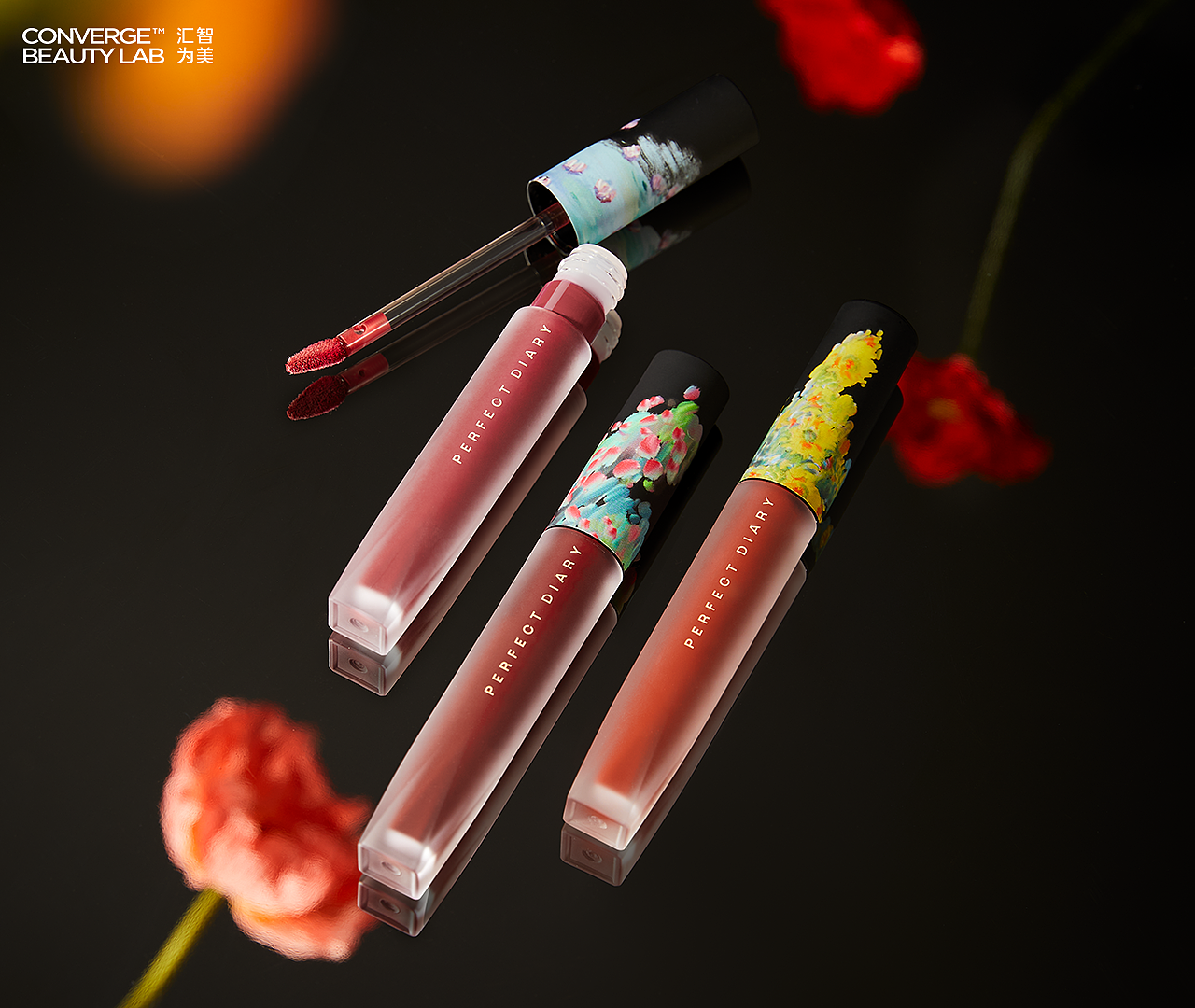 汇智为美 | 产品摄影|完美日记.丝绒唇釉产品创意图