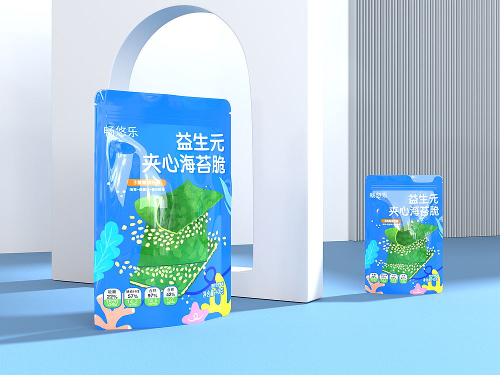 夹心海苔脆包装（图ZMzQ0MzUxMDE2） - 包装 - 站酷设计师kizzy11原创素材 - 站酷ZCOOL
