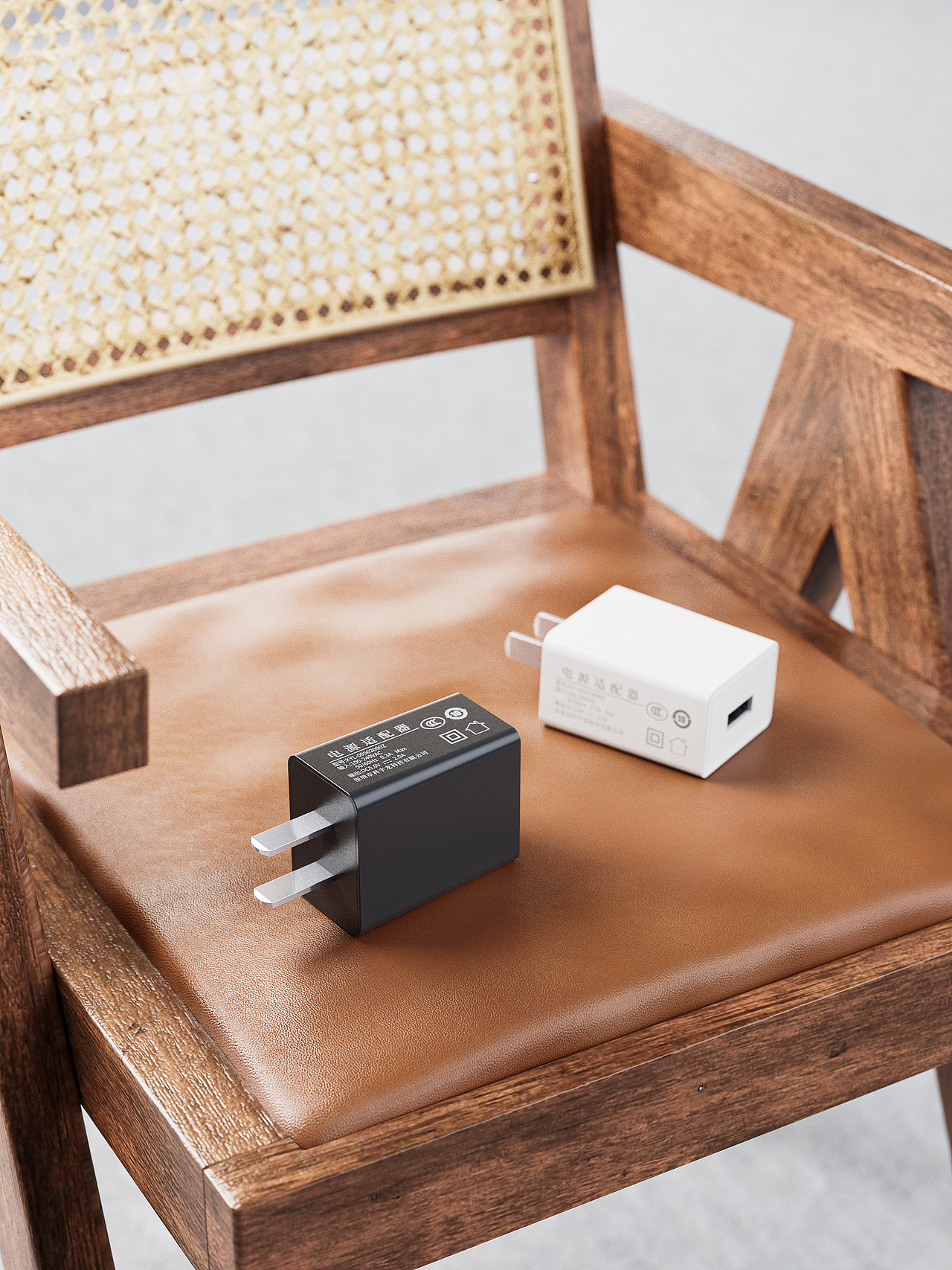 一些电源适配器和充电器渲染图