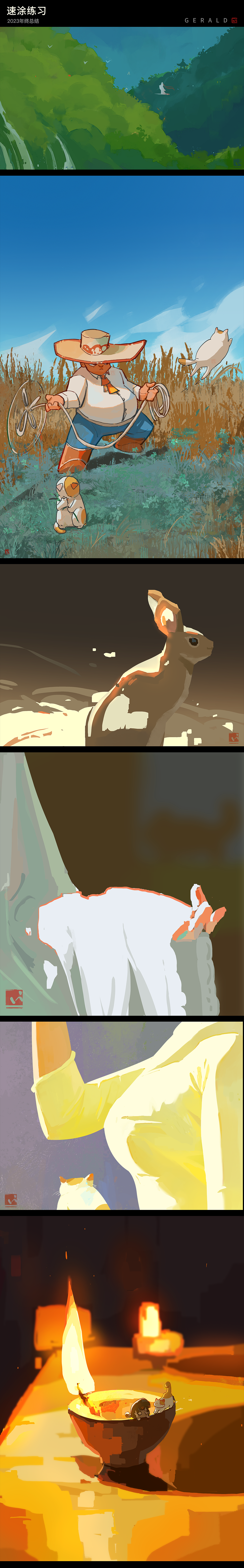 2023年度绘画练习总结（图ZMzYxNjExMzY4） - 创作习作 - 站酷设计师Gerald_大崔原创素材 - 站酷ZCOOL