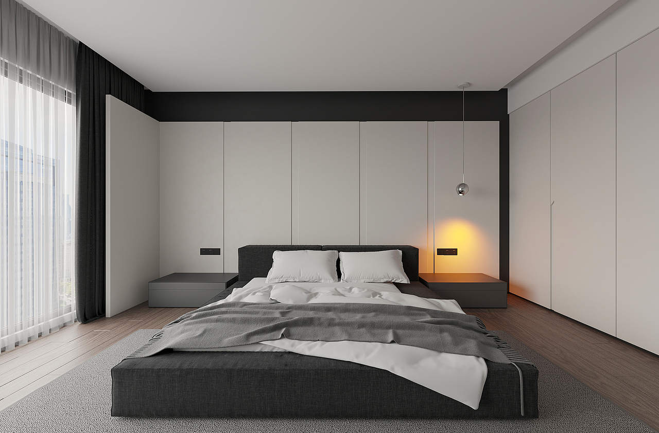 现代黑白灰别墅实景临摹（图ZMzU5Nzg3MDY4） - 家装设计 - 站酷设计师镜象里的衍一原创素材 - 站酷ZCOOL