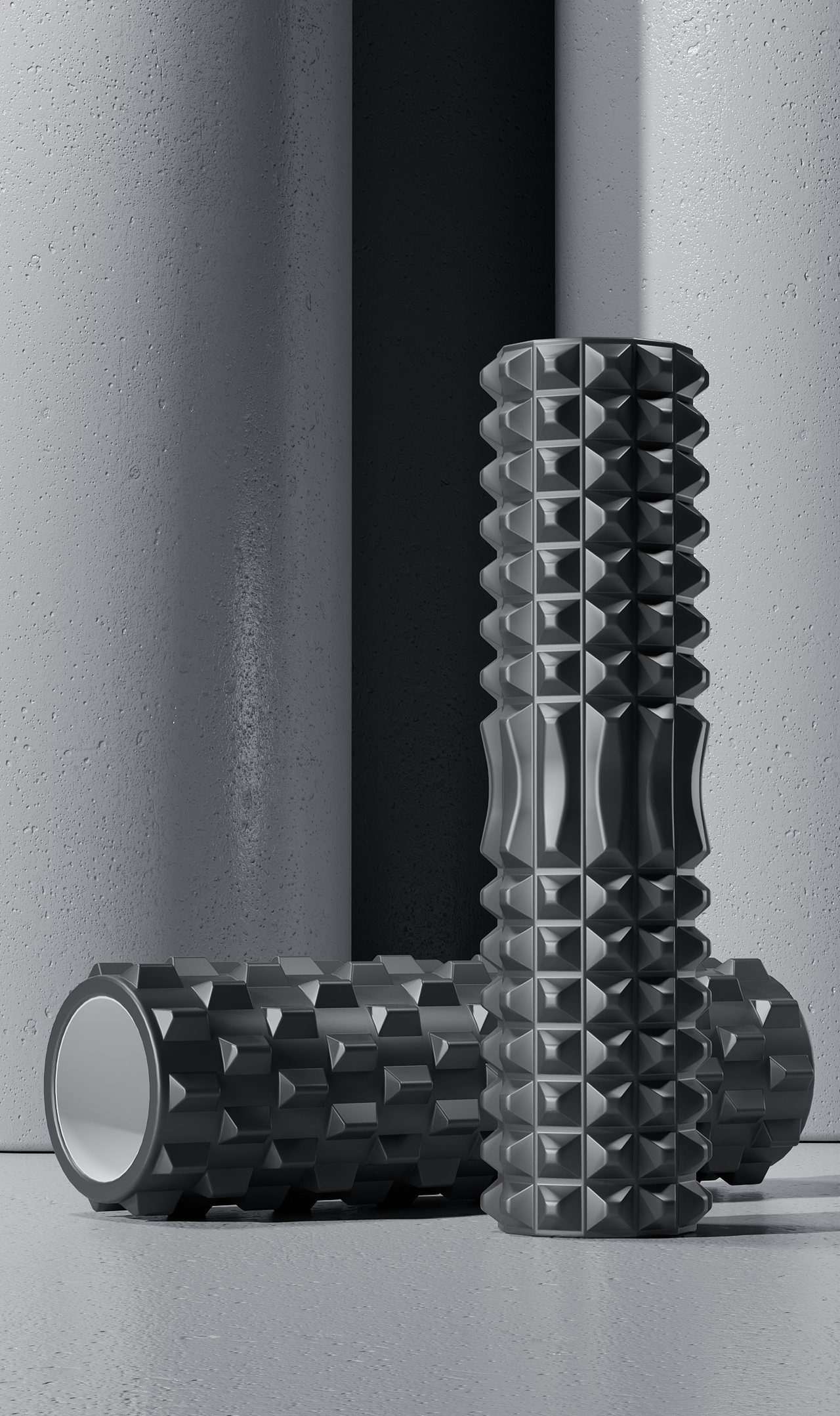 22年9月，按摩泡沫轴建模渲染！