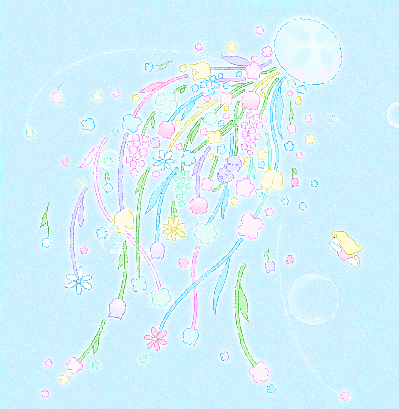 春日烟花（图ZMzY4MjE5ODQ0） - 商业插画 - 站酷设计师MAZI麻籽原创素材 - 站酷ZCOOL
