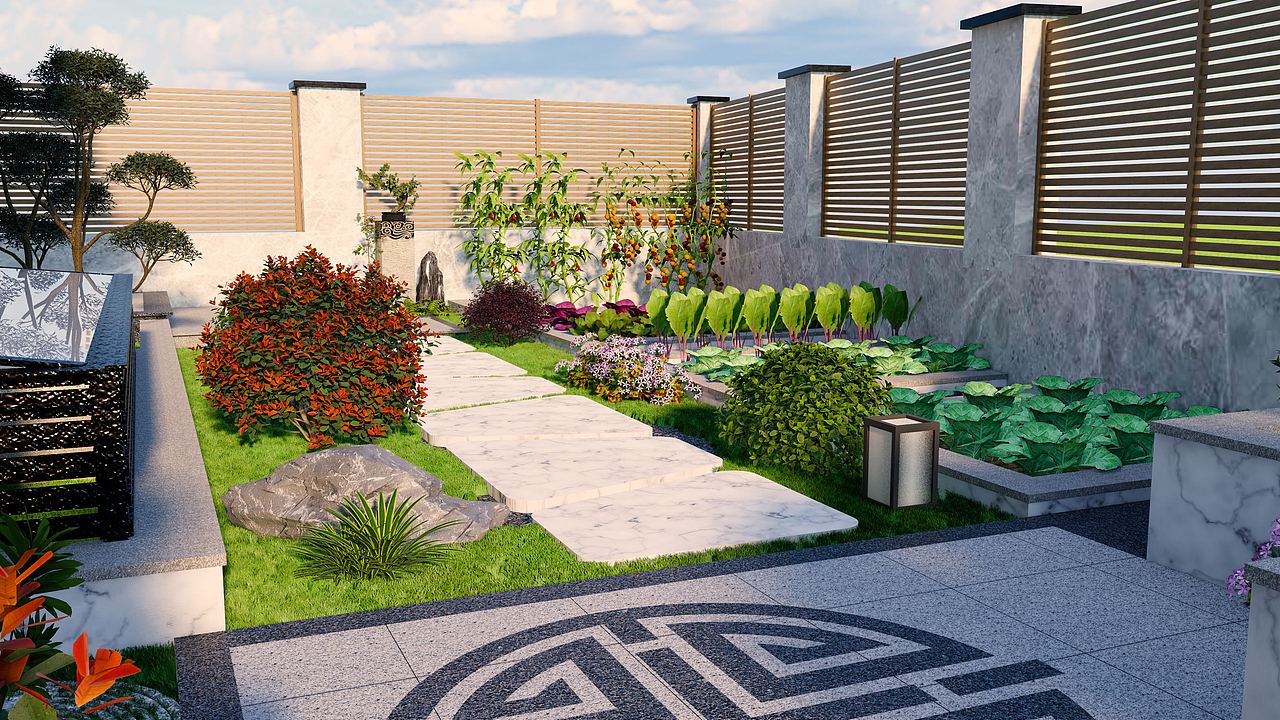 小庭院设计方案效果图（图ZMzQ1ODQwMzc2） - 其他三维 - 站酷设计师指尖丨Design原创素材 - 站酷ZCOOL