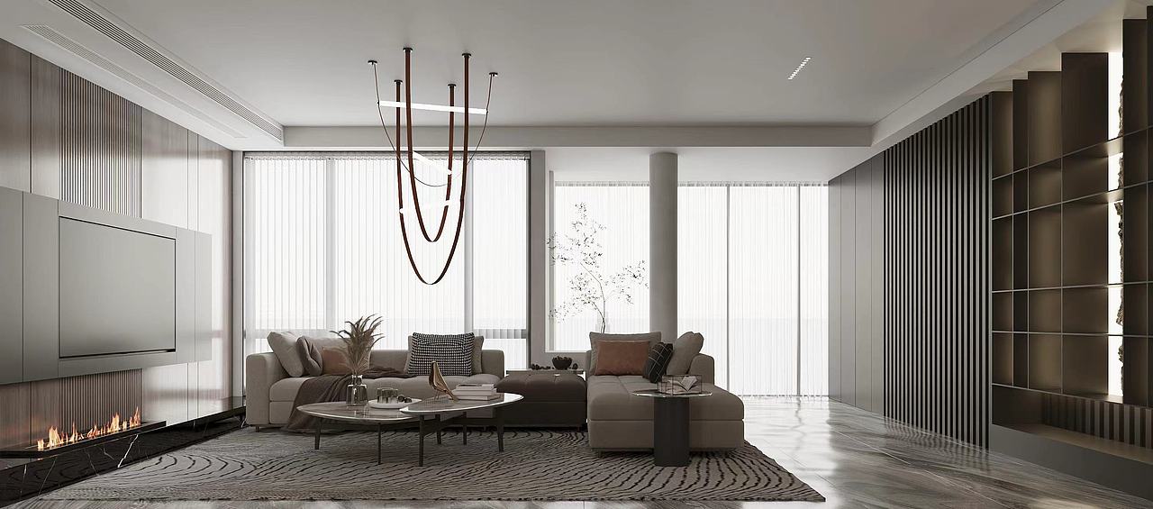 现代极简|奶油|克莱因蓝|重奢|法式奶油|侘寂（图ZMzE5MjA4NzMy） - 建筑/空间 - 站酷设计师一心只为做图人原创素材 - 站酷ZCOOL