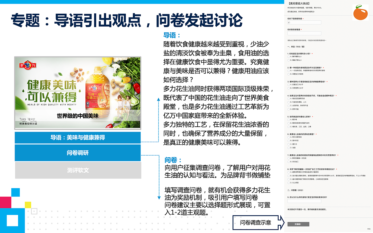 多力花生油沟通与传播-执行方案