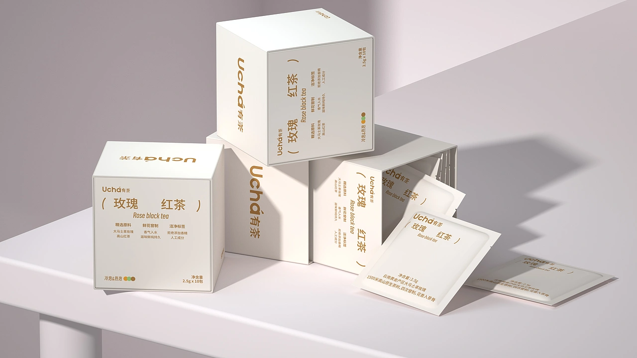 尚智&times;有茶｜玫瑰红茶概念包装｜饮品包装设计
