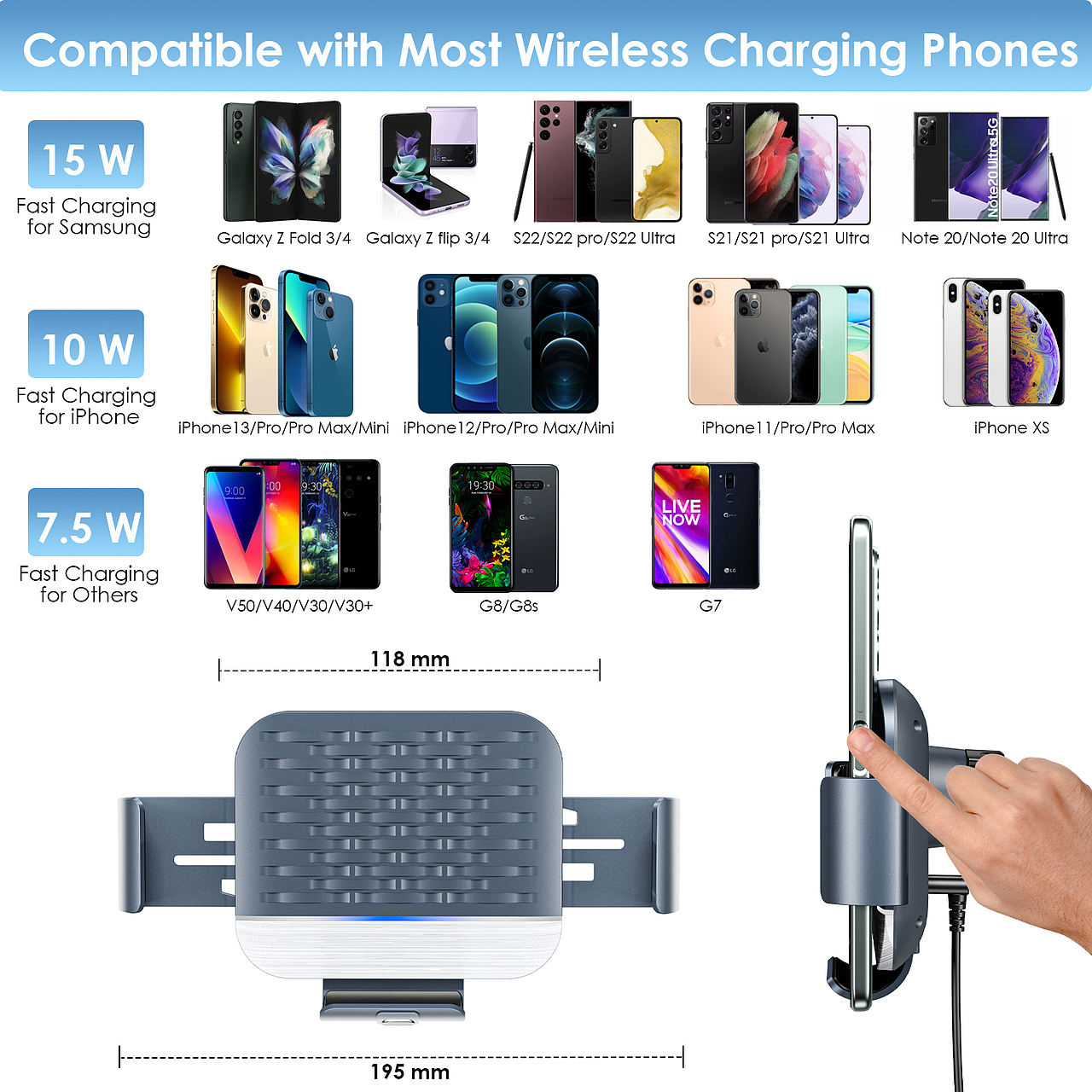 三星Z FLIP手机车载无线充
