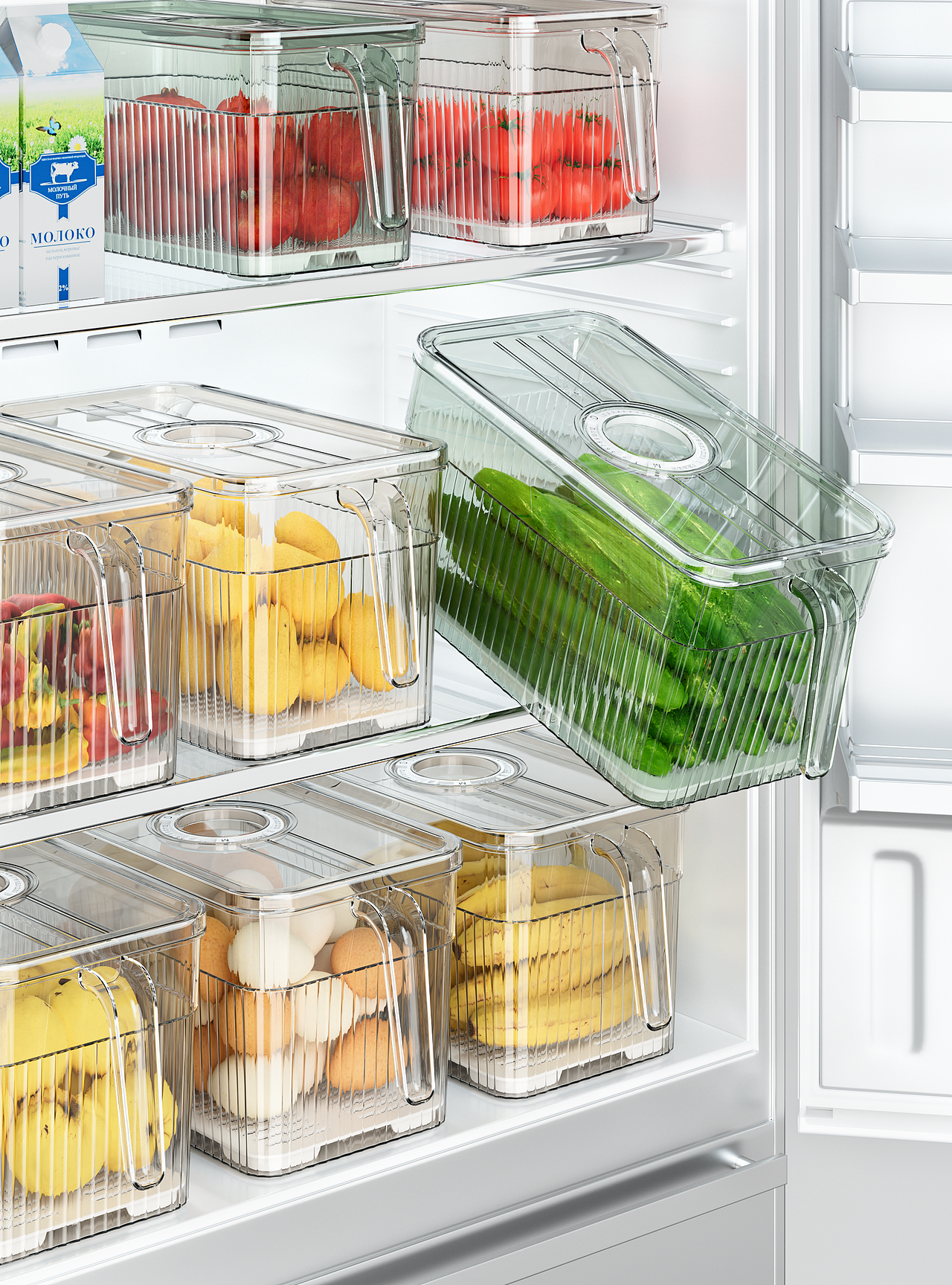 【产品渲染-冰箱收纳盒】