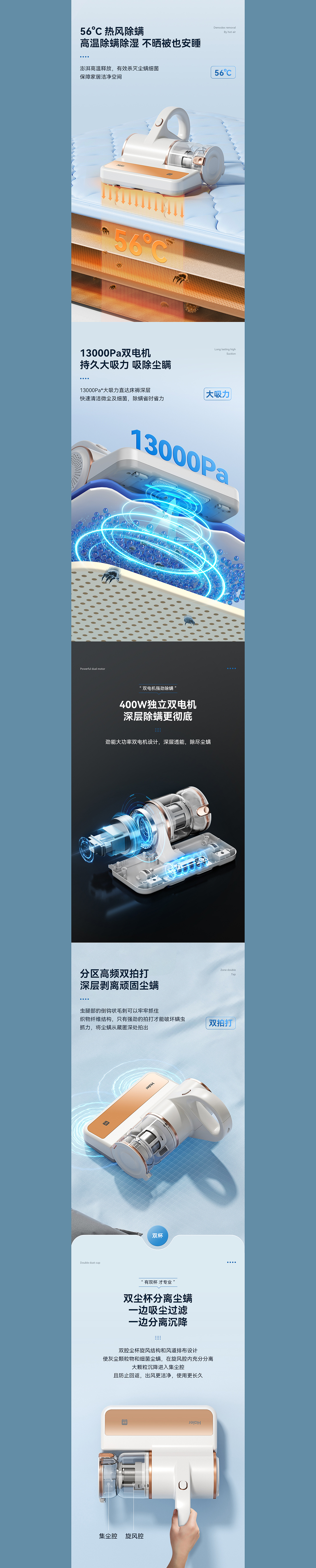 电商详情 | 海尔除螨仪 小家电详情（图ZMzM2ODE0NjYw） - 电商 - 站酷设计师鲤想传媒原创素材 - 站酷ZCOOL