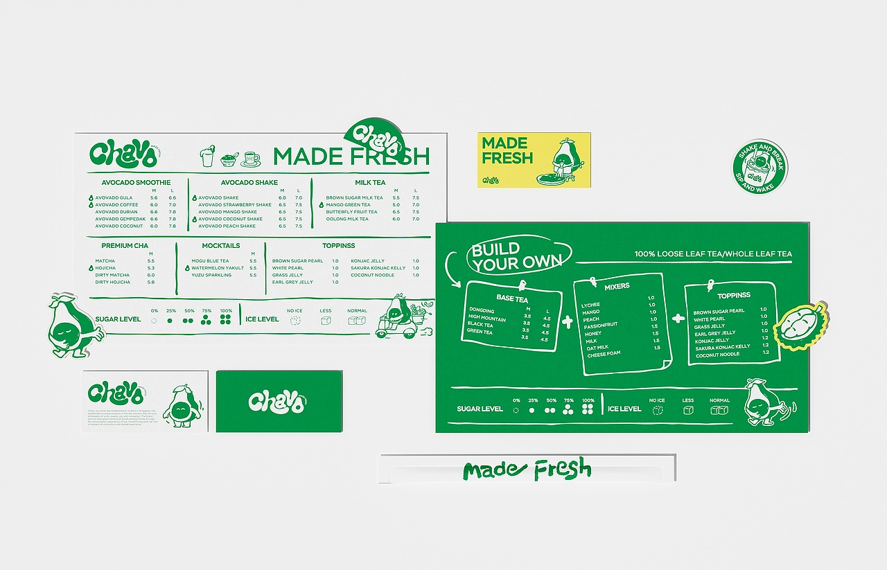 新加坡果茶Chavo品牌设计｜Made Fresh！