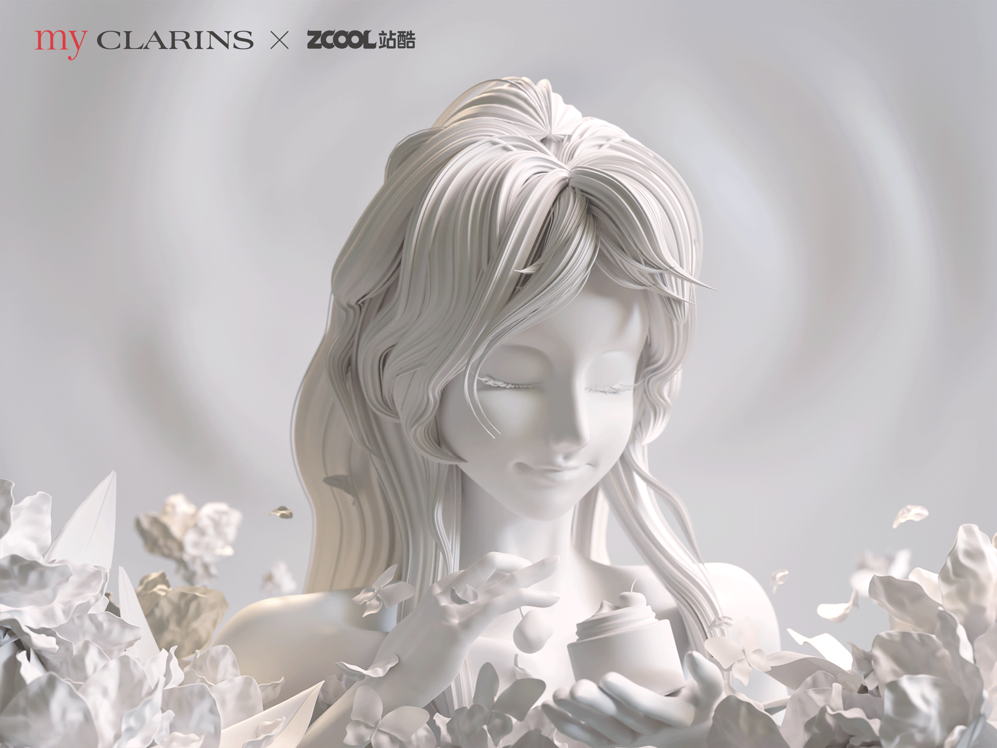 MY CLARINS【好食肌长绽放】|《绽放》（图ZMzQ1NjUzNTUy） - 海报 - 站酷设计师我吃可爱泡饭原创素材 - 站酷ZCOOL