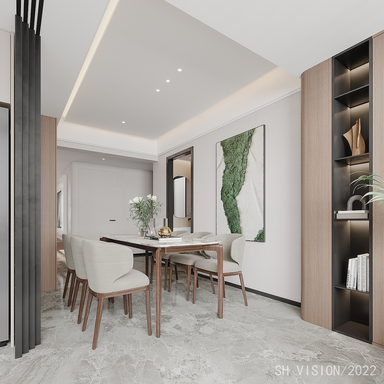 现代风格效果图表现/清华首院二