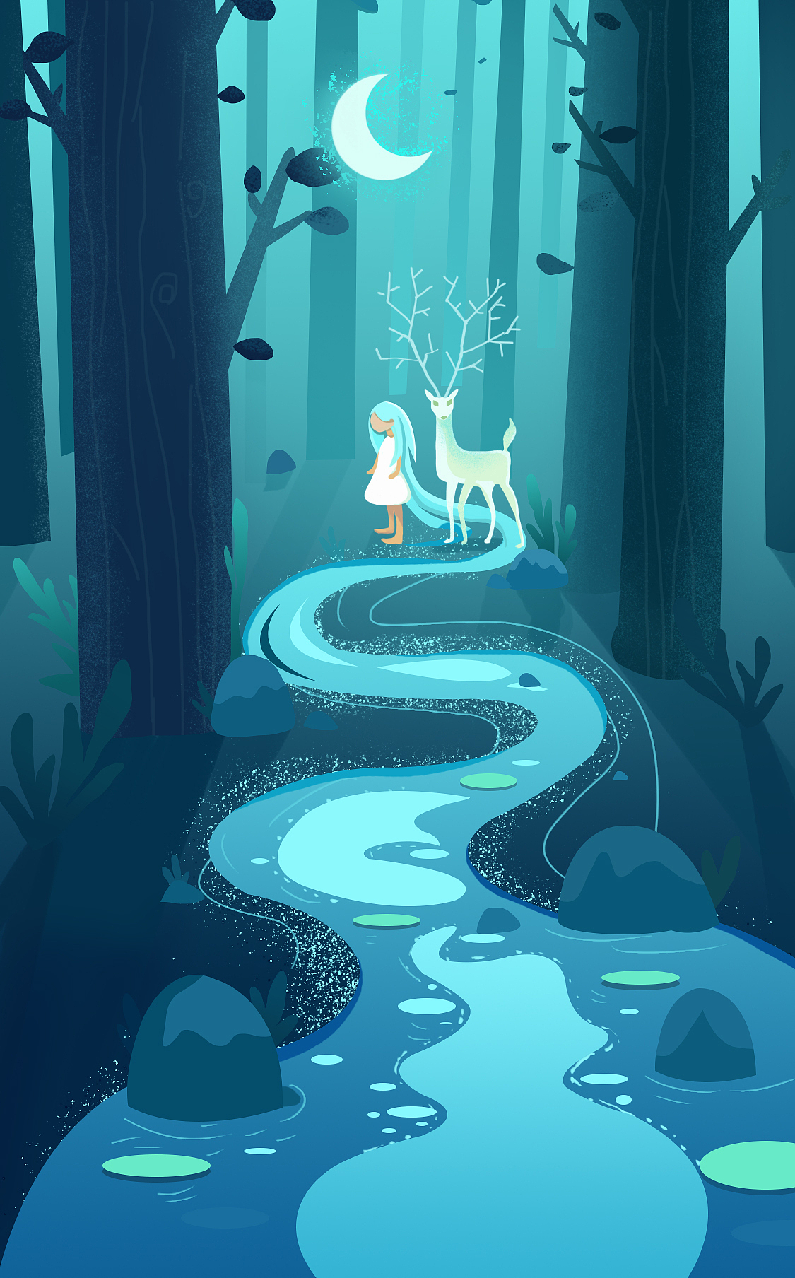 暗夜森林-练习12（图ZMzEwMTk1MzA0） - 创作习作 - 站酷设计师超细旦牛奶被原创素材 - 站酷ZCOOL