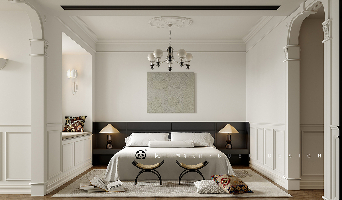 浪漫法式 | 每张效果图都像走进电影里（图ZMzY2OTU1MTAw） - 家装设计 - 站酷设计师重庆黑白画影原创素材 - 站酷ZCOOL