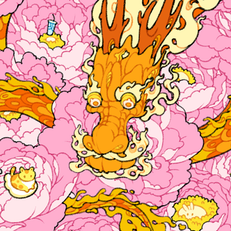 龙年大橘-龙年红包封面插画（图ZMzYyNTM2NTAw） - 商业插画 - 站酷设计师oRETRYo原创素材 - 站酷ZCOOL