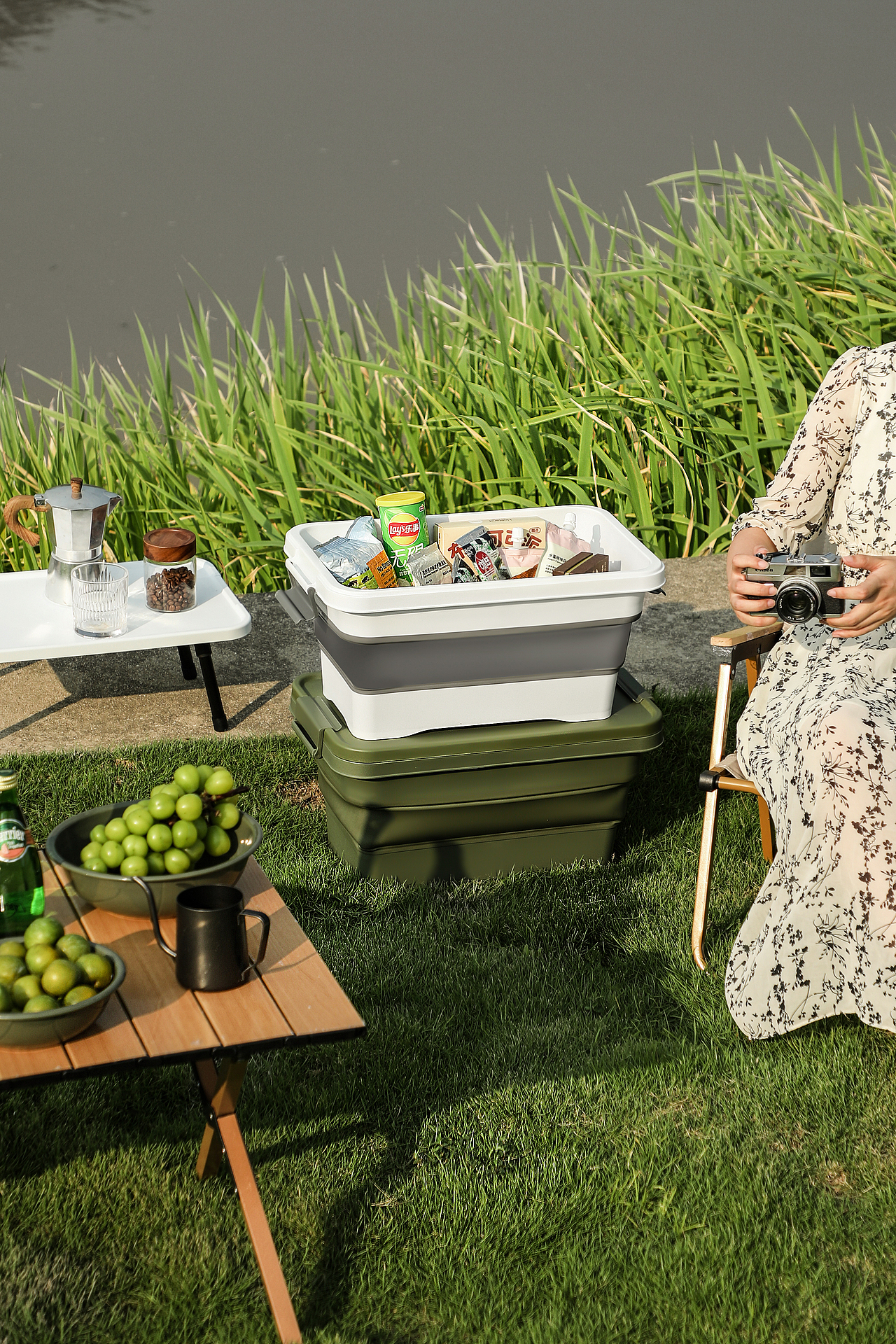 户外野营折叠收纳拍摄