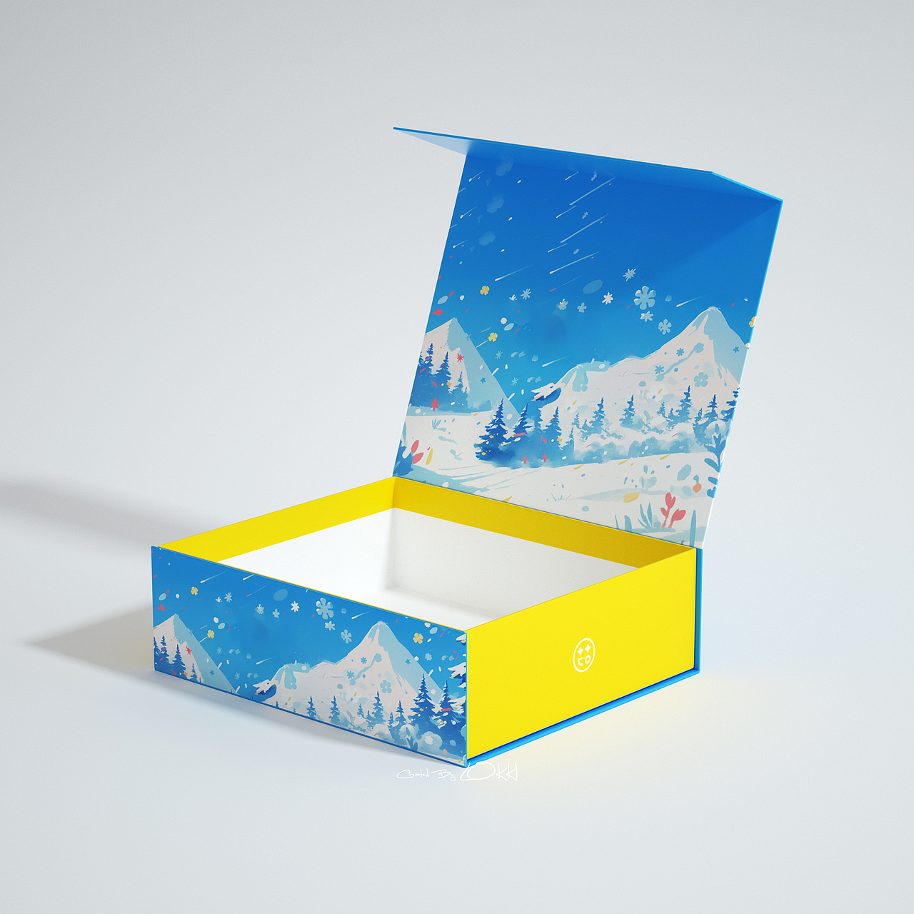 滑雪冒險(xiǎn)-兒童帽子翻蓋盒（圖ZMzcwNTQ0MDMy） - 包裝 - 站酷設(shè)計(jì)師Lokki1999原創(chuàng)素材 - 站酷ZCOOL