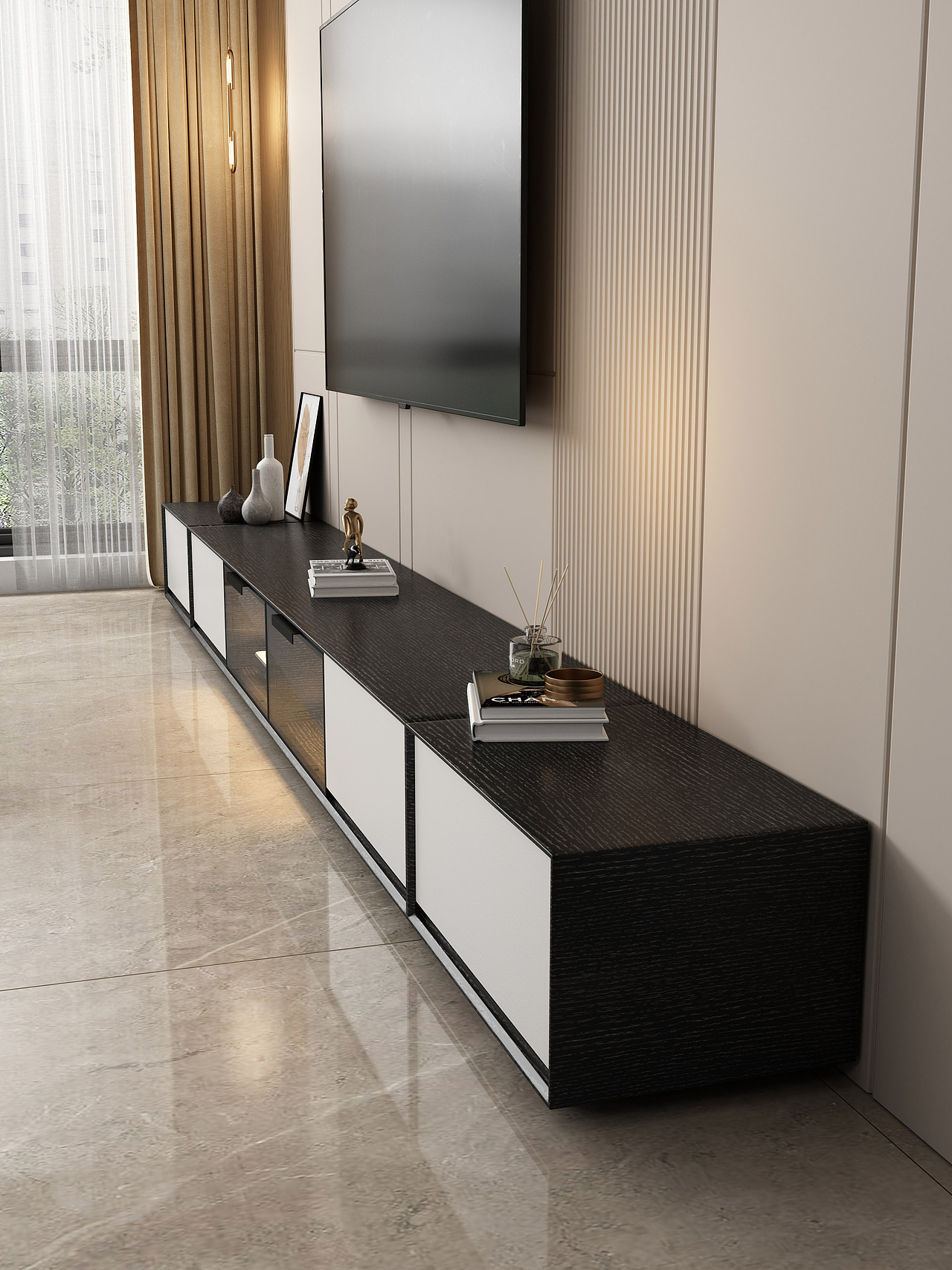 现代茶几电视柜