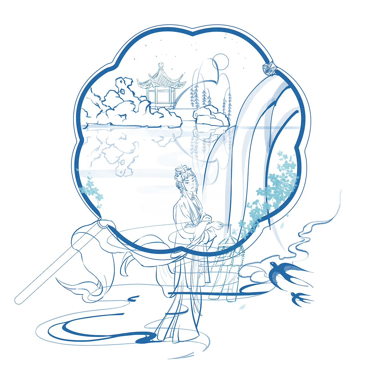 昆曲文创｜十二昆伶｜牡丹亭（图ZMzE4ODMzNjk2） - IP形象 - 站酷设计师十二昆伶原创素材 - 站酷ZCOOL