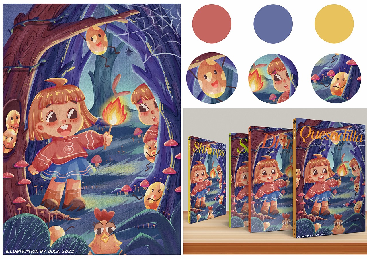 饭团日记/儿童大场景插画合集