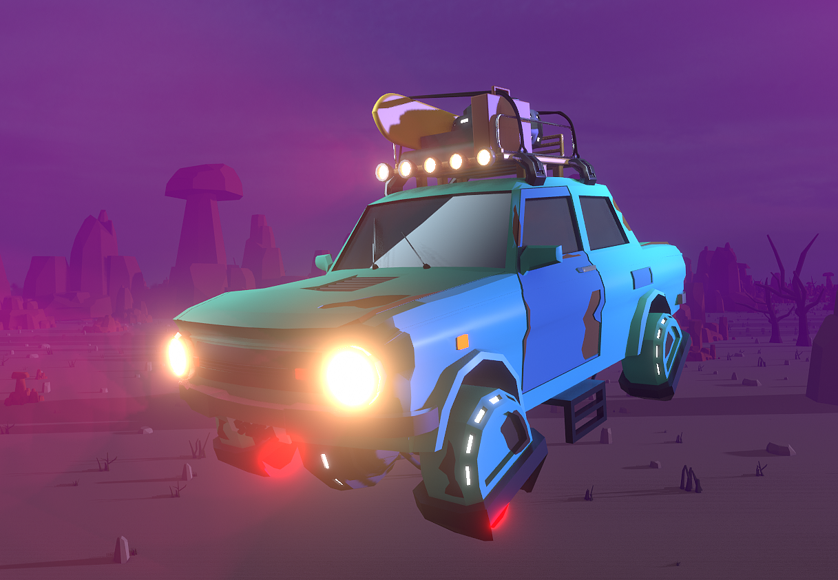 【Blender】扎克小蓝车,硬肝两天,交作业来了