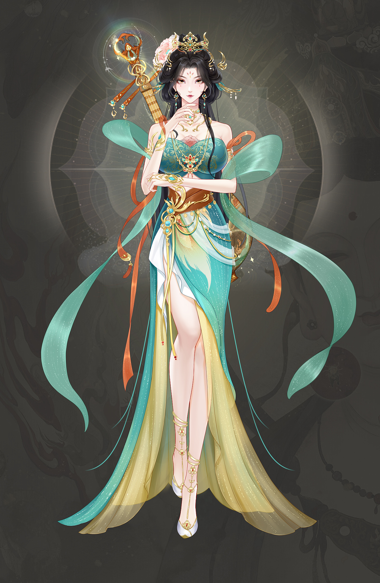 live2D皮套 敦煌风杨玉环（图ZMzYxODM5OTY0） - 概念设定 - 站酷设计师是果子呀呀呀呀原创素材 - 站酷ZCOOL