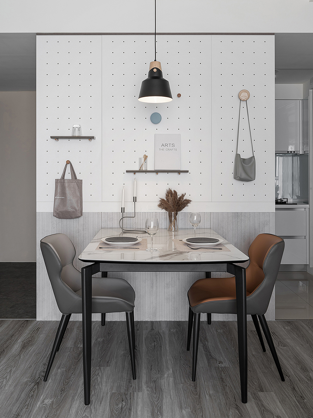 家装设计案例鉴赏——镌刻永恒,现代风微侘寂感住所