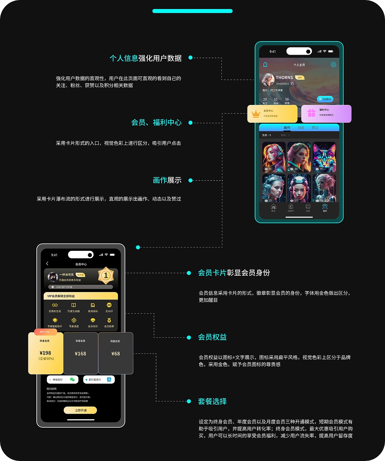 AI绘画APP改版设计（图ZMzYxMTY3NTM2） - APP界面 - 站酷设计师慢奏次元曲原创素材 - 站酷ZCOOL