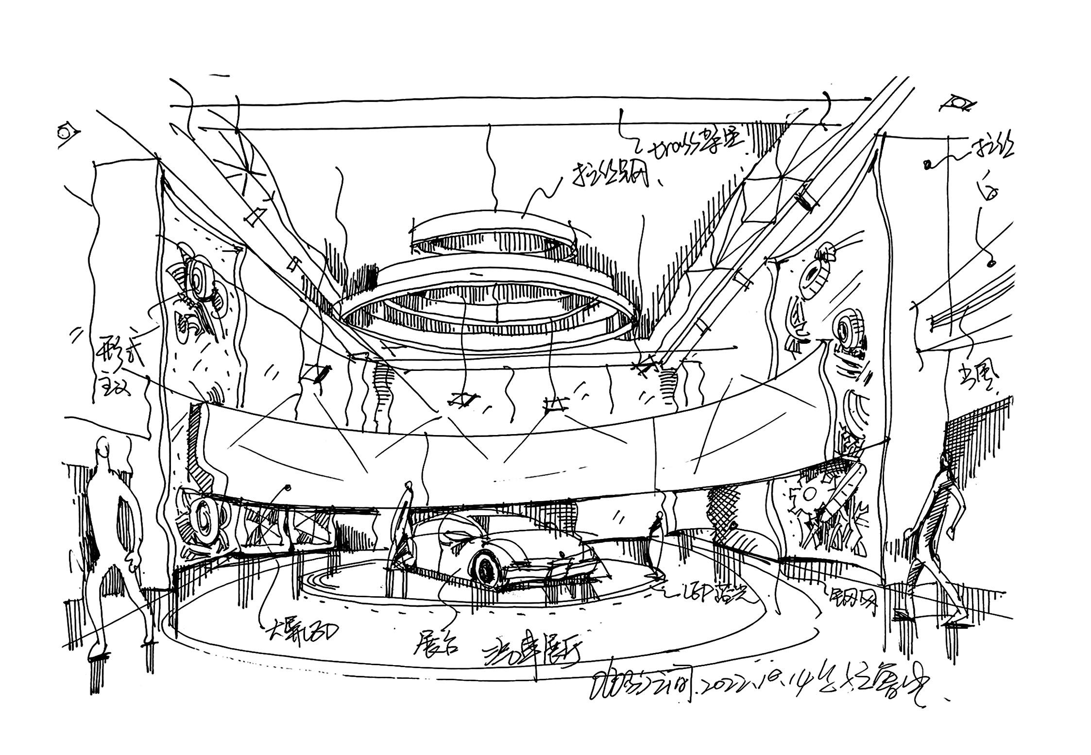 原创作品空间建筑设计手绘设计汽车展厅静物速写,关于花卉