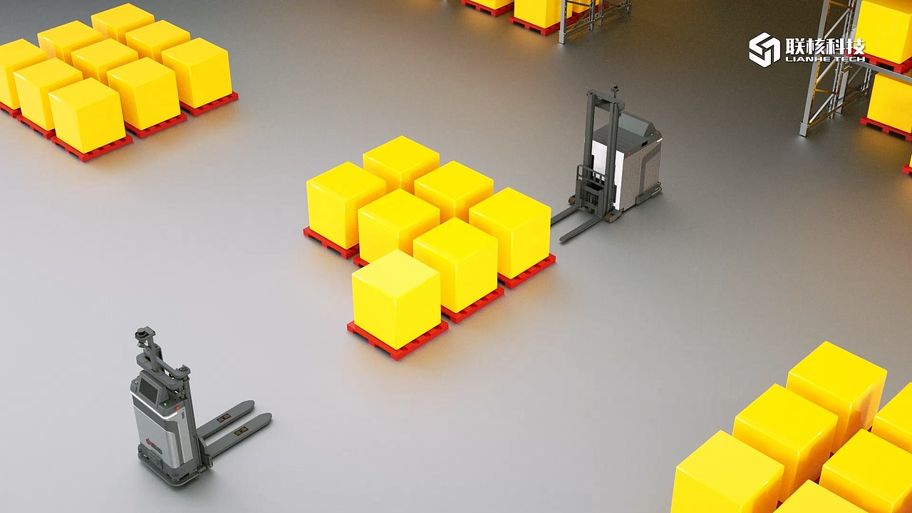 无人叉车及软件动画演示